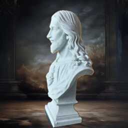 Jesus Christ Bust - Christianity Simbol Home Decor Gift 3D Printed Statue Desk Accessories Office Decor Birthday Gift - thumbnail 2