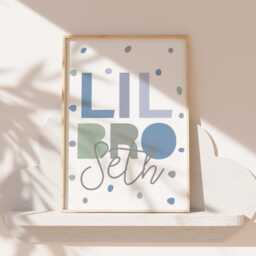 Set Of 3 Personalised Brother Sister Prints, Wall Art, Playroom Shared Bedroom, Kids Room, Rainbow, Muted Colours - thumbnail 3