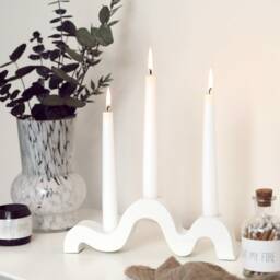 Handmade Concrete Wiggle Candle Holder Nordic Minimalist Design - thumbnail 1