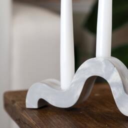 Handmade Concrete Wiggle Candle Holder Nordic Minimalist Design - thumbnail 4