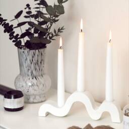Handmade Concrete Wiggle Candle Holder Nordic Minimalist Design - thumbnail 3
