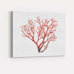 Vibrant Red Coral Reef Marine Botanical Illustration Canvas Wall Art Print Decor Picture Ready To Hang - thumbnail 4