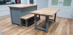 "Kitchen Island With Bench & Dining Table Set ""The Anglesey"