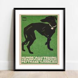 Vintage Greyhound Art Nouveau Poster By Ludwig Hohlwein - thumbnail 2