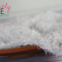 Snow White Fur Newborn Baby Blanket Photo Prop - thumbnail 2