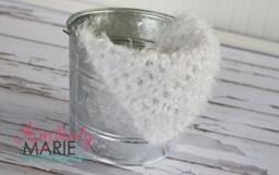 Snow White Fur Newborn Baby Blanket Photo Prop