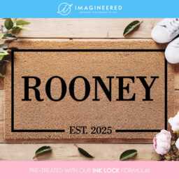 Custom Last Name Personalized Gift - Cute Family Surname Wedding Door Mat Doormat Est Date - thumbnail 4