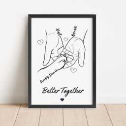Personalised Family Line Art, Custom Dog Paw Drawing, Minimalist Pet Wall Art - thumbnail 2