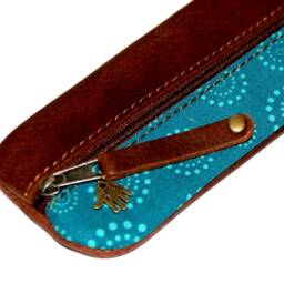 Dream in Turquoise & Leather Pencil Case - thumbnail 4