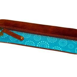 Dream in Turquoise & Leather Pencil Case - thumbnail 2