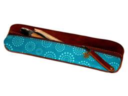 Dream in Turquoise & Leather Pencil Case - thumbnail 1