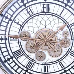 Large Wall Cog Clock Modern Roman Numeral Face - thumbnail 3
