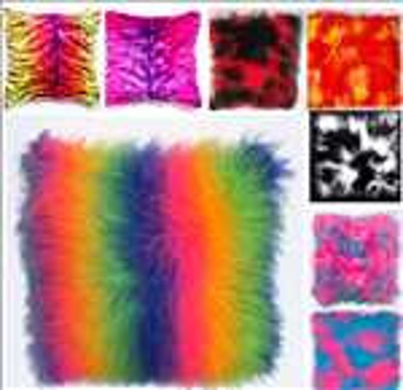 Ultra Fluffy & Luxurious Scatter Cushion Covers To Fit An 18 X Cushion, Rainbow Camouflage Camo Multicoloured - image 1
