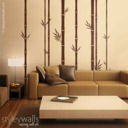 Bamboo Wall Decal 100Inch Tall, Set Of 8 Stalks Vinyl Decal, Home Decor, Decor, Tree Stickers - thumbnail 1