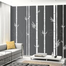 Bamboo Wall Decal 100Inch Tall, Set Of 8 Stalks Vinyl Decal, Home Decor, Decor, Tree Stickers - thumbnail 2