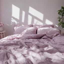 Amethyst Linen Duvet Cover Soft 1 Medium Weight Cover Breathable Stonewashed Comfort - thumbnail 4
