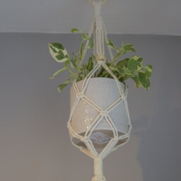 3 Level Plant Hanger Indoor, Large Hanging Planter, Tiered Wall Macrame Hanging, Bead Flower Pot Holder - thumbnail 2
