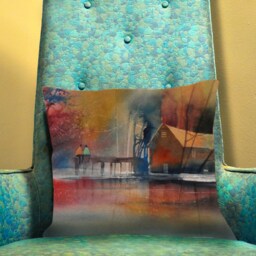 Decorative Pillow Cover, Lake House Pillow, Colorful , Trending Gift Ideas, Pillow Cover, Throw Pillow, Ideas - thumbnail 3