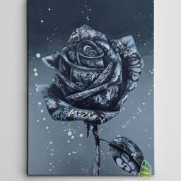 Graffiti Rose Canvas Art Wall Fashion Print Picture Banksy Style Home Decor -C966 - thumbnail 2