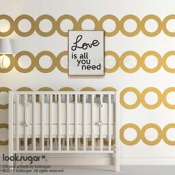 Circles Wall Stripes Decal With Wallpaper Effect. Stripe For Home Or Office. Baby Nursery - Ap0041Tr - thumbnail 2