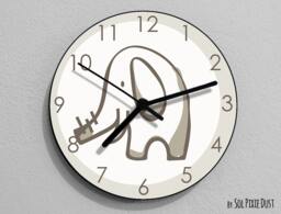 Elephant Wall Clock - Kids Nursery Room, Teens Baby Room - thumbnail 1