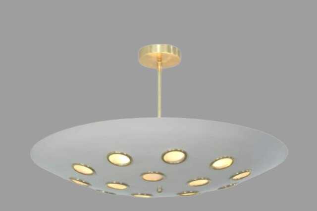 Modern Chandelier Pendant Light Ufo Mid Century Italian Style Ceiling Lamp Disc Fixture Contemporary Dining Room Living Bedroom - image 1