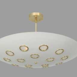 Modern Chandelier Pendant Light Ufo Mid Century Italian Style Ceiling Lamp Disc Fixture Contemporary Dining Room Living Bedroom - thumbnail 2