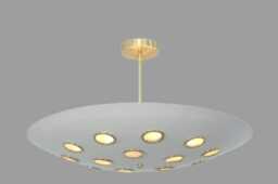 Modern Chandelier Pendant Light Ufo Mid Century Italian Style Ceiling Lamp Disc Fixture Contemporary Dining Room Living Bedroom - thumbnail 1