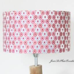 Lampshade - Pendant Light With Mini Pink Peacock Feather Motifs, Ideal Christmas/Birthday Gift, Exotic Tropical Decor - thumbnail 2