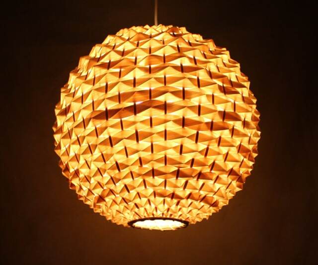 Sphere Bamboo Pendant Light Natural Woven Lighting - image 1