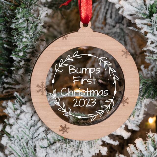 Bumps First Christmas Tree Bauble Decoration - New Baby Mummy To Be Gift - image 1