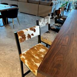 Cowhide Bar Stool - Counter With Backs - Priced Per Stool - Fpbk - thumbnail 3