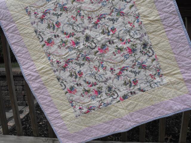 Throw Girl Gift Bed Chair Thow Blanket Victorian Quilt Handmade Patchwork Woman - image 1