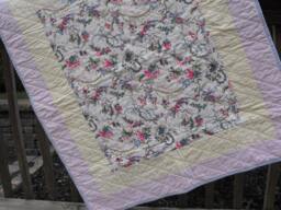 Throw Girl Gift Bed Chair Thow Blanket Victorian Quilt Handmade Patchwork Woman - thumbnail 1
