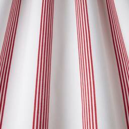 Red Stripe Blackout Roman Blind With Blue Pom Trim - thumbnail 3