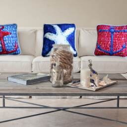 Anchor Pillow, Nautical Decor & On Sale Now, Free Shipping, 20 X 20 - thumbnail 2