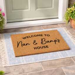 Grandmommy & Poppa Welcome Mat - Custom Name Entry Rug Durable Retired House Sign - thumbnail 3
