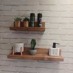 Rustic Shelves/ Floating Bathroom Reclaimed Wood Shelving/ Handmade/ Any Size/ Wooden Shelving - thumbnail 2