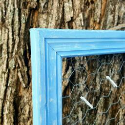 Chicken Wire Frame, Handmade Distressed Chicken Jewelry Display, Rustic Picture Farmhouse Decor, Office Decor - thumbnail 2