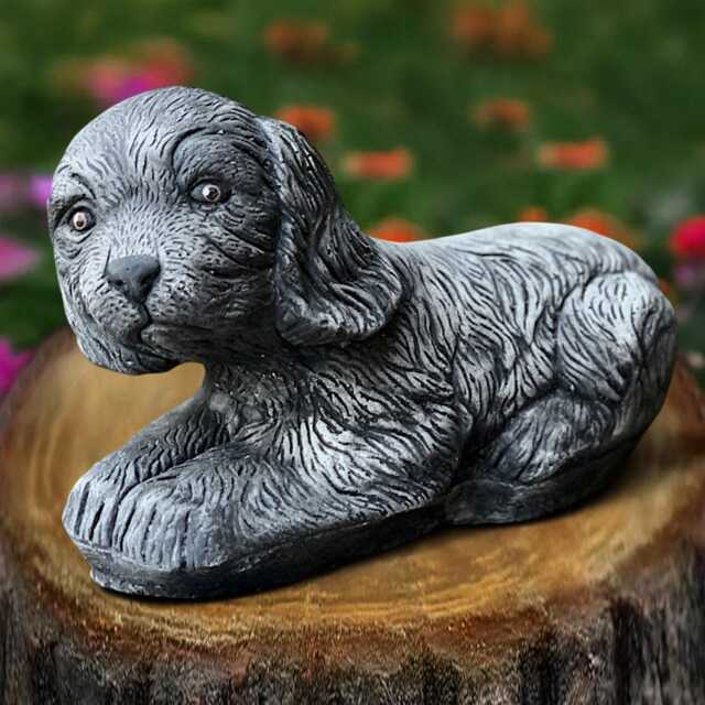 Amazing Puppy Spaniel Statue Concrete Cocker Sculpture Cement Dog Ornament Memorial Decoration Spaniel Lover Gift Yard Art - image 1