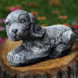 Amazing Puppy Spaniel Statue Concrete Cocker Sculpture Cement Dog Ornament Memorial Decoration Spaniel Lover Gift Yard Art - thumbnail 1