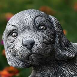Amazing Puppy Spaniel Statue Concrete Cocker Sculpture Cement Dog Ornament Memorial Decoration Spaniel Lover Gift Yard Art - thumbnail 2