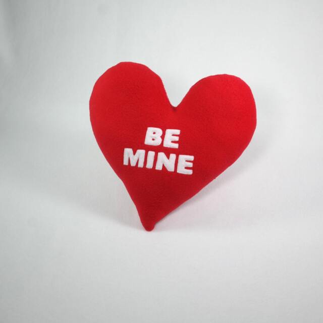 Valentine's Heart Pillow Small With Lettering Shaped Handmade Decorative - image 1
