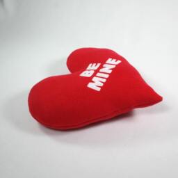 Valentine's Heart Pillow Small With Lettering Shaped Handmade Decorative - thumbnail 3
