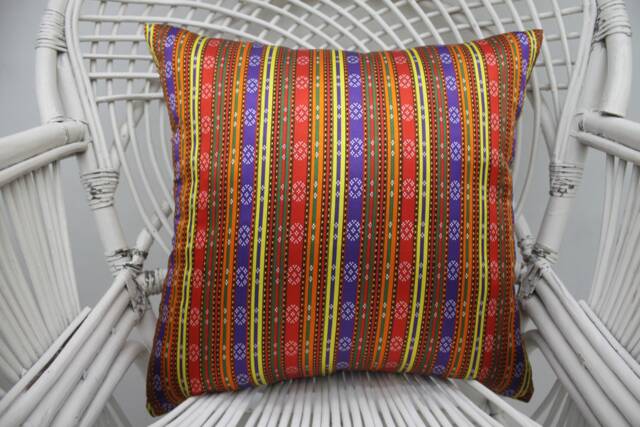 Home Decor Pillow, Throw Pillow Covers, Kilim 20x20 Mom Gift Cushion Case, Both Sided Striped 5 - image 1