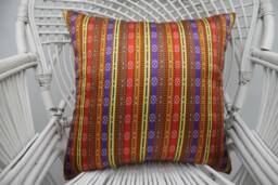 Home Decor Pillow, Throw Pillow Covers, Kilim 20x20 Mom Gift Cushion Case, Both Sided Striped 5 - thumbnail 1