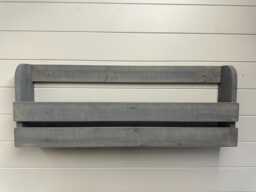 Wall Mounted Hallway Rustic Shoe Rack - Slate Grey