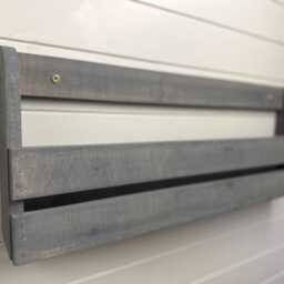 Wall Mounted Hallway Rustic Shoe Rack - Slate Grey - thumbnail 2