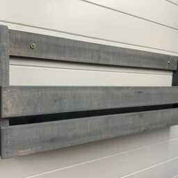 Wall Mounted Hallway Rustic Shoe Rack - Slate Grey - thumbnail 3