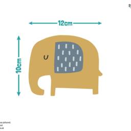 Navy & Mustard Elephants Wall Sticker Pack, Elephant Stickers, Nursery Theme, Baby Room, Decal - thumbnail 3